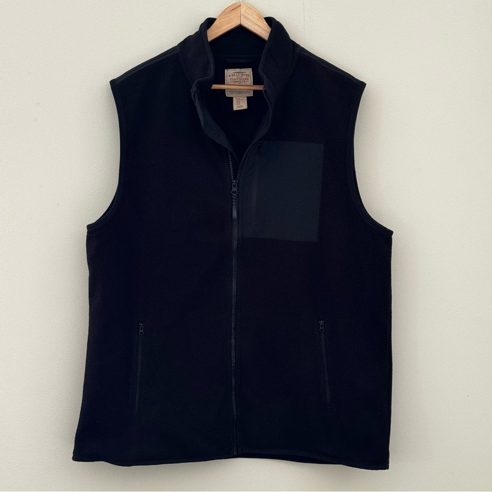 Telluride Clothing Company Men’s Black Fleece Zip Up Vest Size XLarge